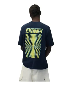 Arte Antwerp Abstract Back Print T-Shirt Navy