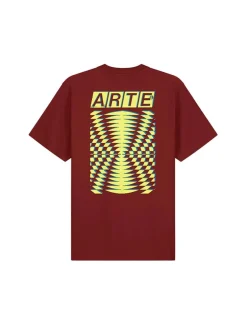 Arte Antwerp Abstract Back Print T-Shirt Bordeaux
