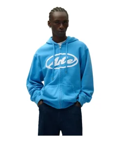 Arte Antwerp Circle Logo Zip Hoodie Blue