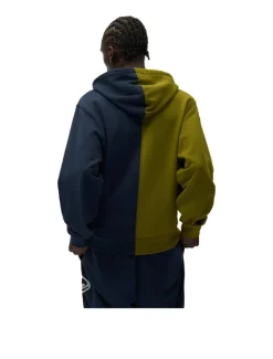 Arte Antwerp Split Patch Zip Hoodie Green Navy