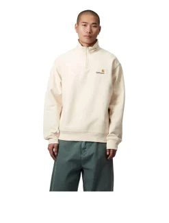 Carhartt WIP Half Zip American Script Sweat Naturel