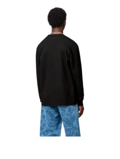 Carhartt WIP L/S American Script T-Shirt Black