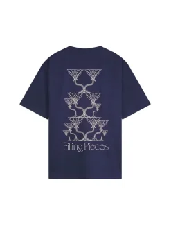 Filling Pieces Champagne T-Shirt Maritime Blue