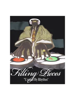 Filling Pieces Hoodie DJ Black