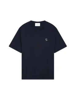 Filling Pieces Knit Raglan T-Shirt Navy