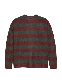 New Amsterdam Surf Association Straight Fit V-Neck Antra Brown Stripes