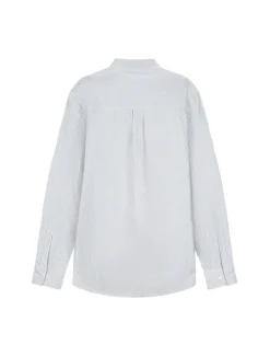 OLAF Monogram Embro Oxford Shirt Blue Stripe