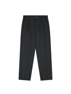 OLAF Regular Wool Blend Pleated Pant Charcoal