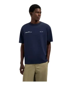 OLAF Script Friends Boxy Tee Navy