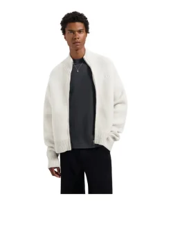 OLAF Zip Knitted Mock Neck Off-White