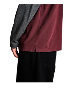 POP Trading Company Logo Sleeve T-shirt Fudge Charcoal Heather