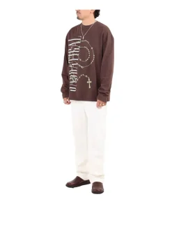 Sabbatical Cross Logo Longsleeve Button Brown