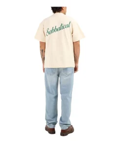Sabbatical Script Logo T-Shirt Vanilla