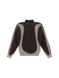 The New Originals Fisherman Curve Zip Up Sweater Acid Brown Cream